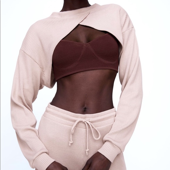 Zara Tops | Zara Ribbed Arm Warmers | Color: Pink | Size: M | Rgulcan's Closet